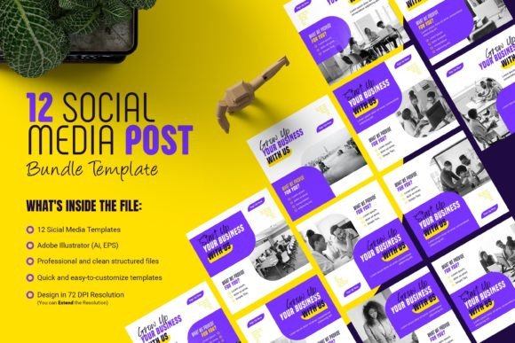 Download Social Media Cover Post Template Bundle - Template Collection