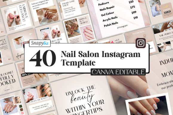 Download Nail Salon Instagram Canva Templates - Template Collection
