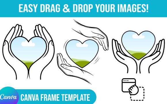 Download Heart Valentine Canva Frame Template - Template Collection