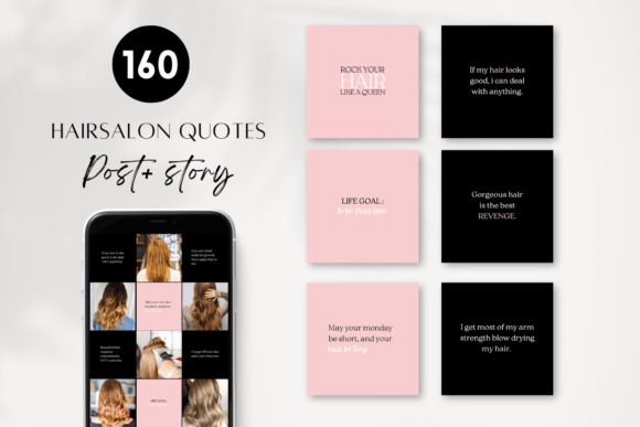 Download Hair Quotes Instagram Canva Template - Template Collection
