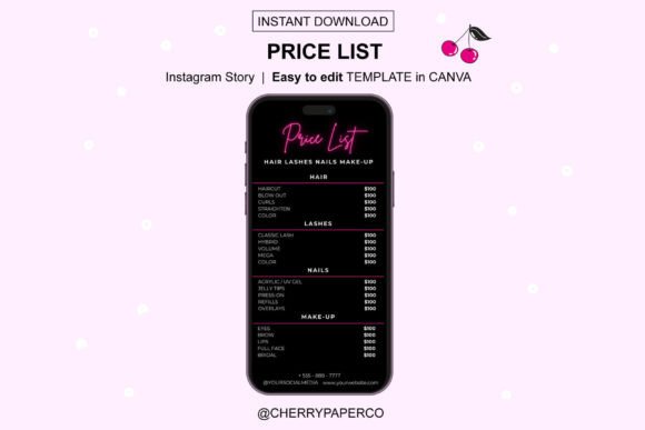 Download Price List Flyer, Canva Template - Template Collection