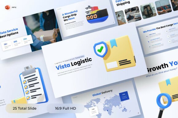 Download Vista Logistic PowerPoint Template - Template Collection