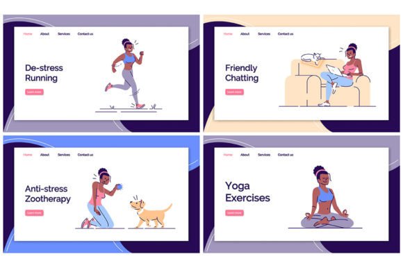 Download Stress Management Landing Page Templates - Template Collection