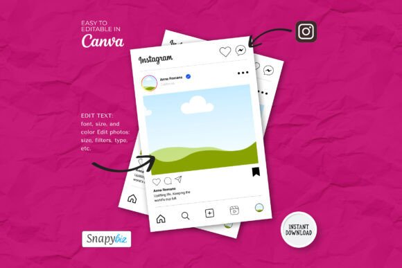 Download Instagram Frame Canva Custom Template - Template Collection