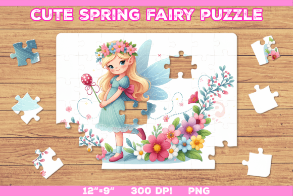 Download Cute Fairy Puzzle Template - Template Collection