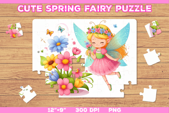 Download Cute Fairy Puzzle Template - Template Collection