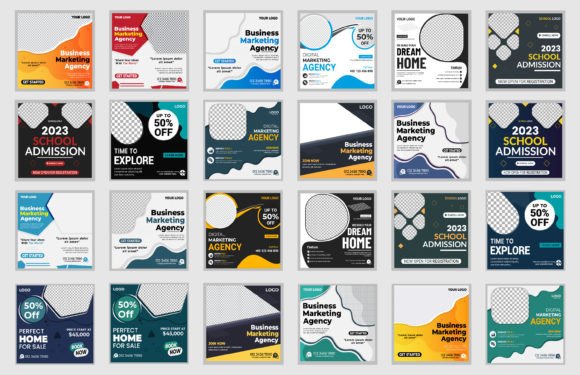 Download Social Media Post Design Template Bundle - Template Collection