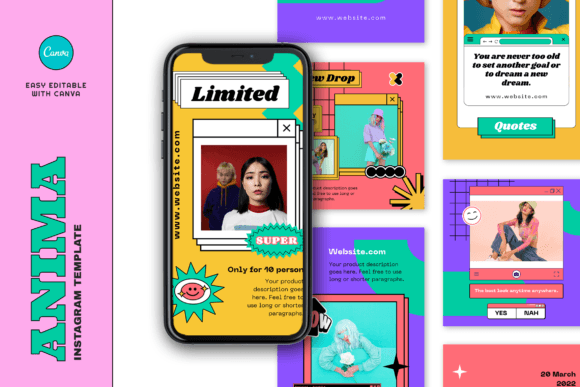 Download Anima Retro Fashion Instagram Template - Template Collection