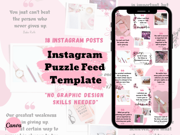Download Pink Instagram Puzzle Templates Canva - Template Collection