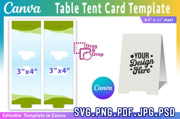 Download Table Tent Card Template Food Label Card - Template Collection