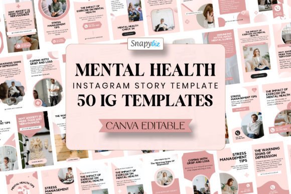 Download Mental Health IG Canva Story Templates - Template Collection