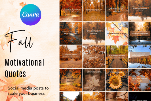 Download Fall Motivational Quotes Canva Template - Template Collection