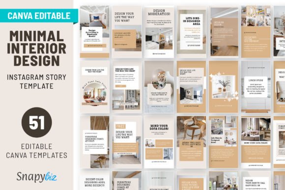 Download Interior Design IG Canva Story Templates - Template Collection