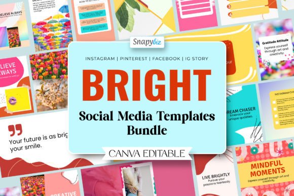 Download Bright Social Media Template Bundle - Template Collection