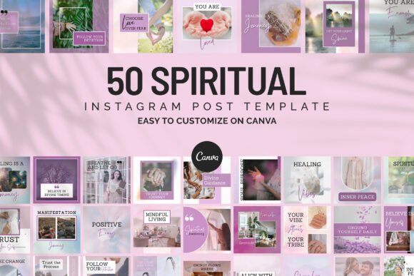 Download Spiritual Instagram Canva Post Templates - Template Collection