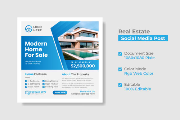 Download Real Estate Social Media Post Template - Template Collection