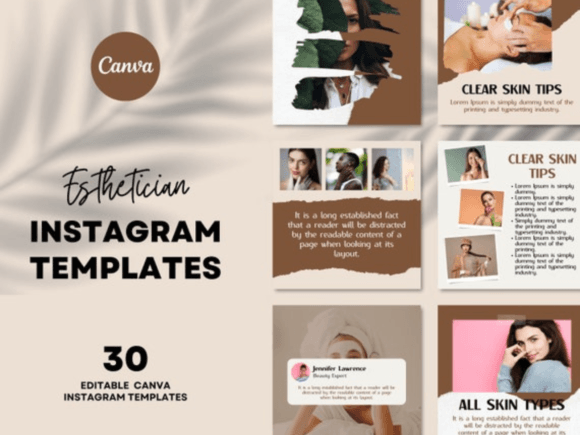 Download Esthetician Canva Post Templates - Template Collection