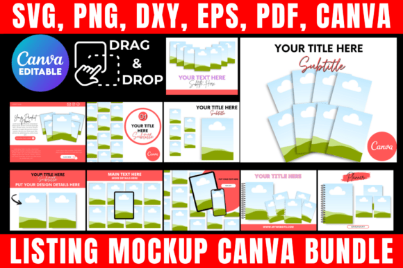 Download Listing Mockup Canva Bundle Template - Template Collection
