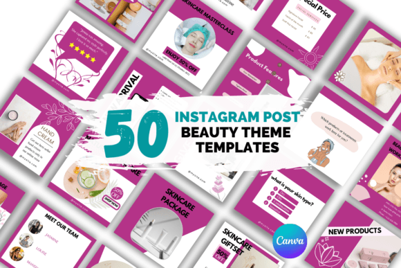 Download Beauty Theme Instagram Post Templates - Template Collection