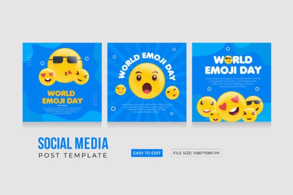 Download World Emoji Day, Social Media Template - Template Collection