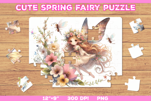 Download Cute Fairy Puzzle Template - Template Collection