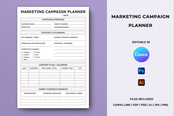 Download Marketing Campaign Planner Template - Template Collection