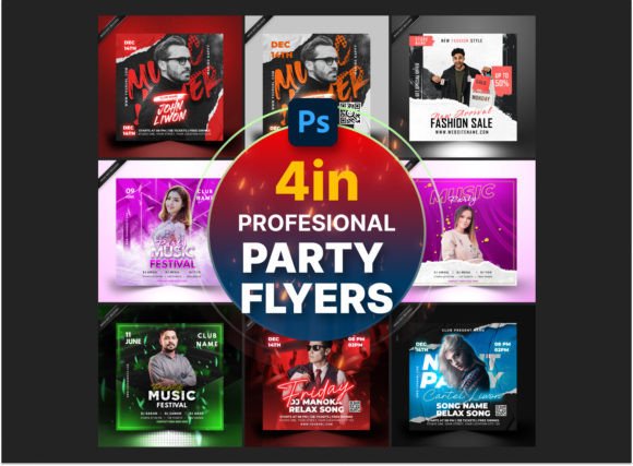 Download Bundle Party Flyer Social Media Template - Template Collection