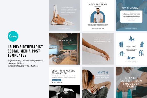 Download Physiotherapy Social Media Templates - Template Collection
