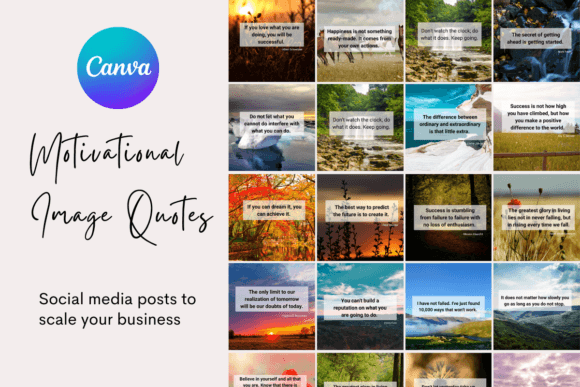 Download 25 Motivational Quotes Canva Template - Template Collection