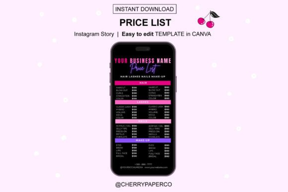 Download Price List Flyer, Canva Template - Template Collection