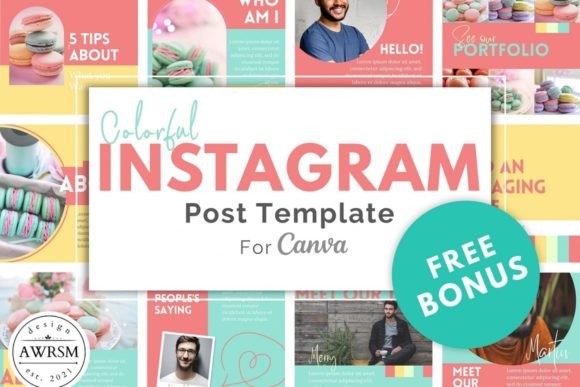 Download Colorful Instagram Canva Template - Template Collection