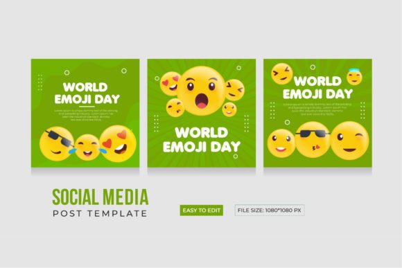 Download World Emoji Day, Social Media Template - Template Collection