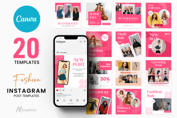 Download 20 Fashion Instagram Post Templates - Template Collection