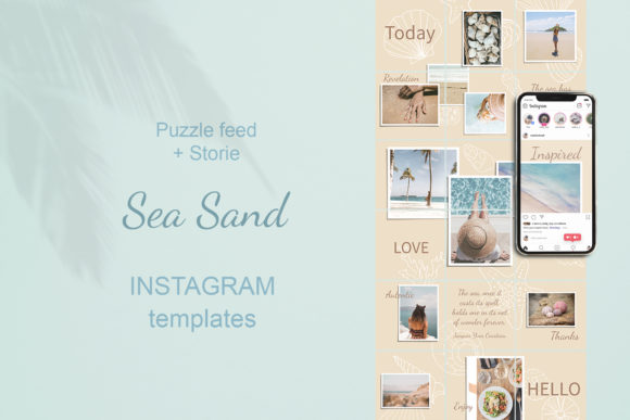 Download Puzzle Instagram Template. Sea Sand - Template Collection