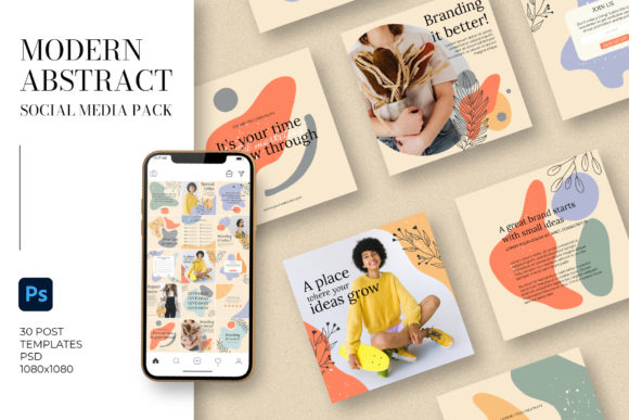 Download Modern Abstract Insta Pack | PS - Modern Collection