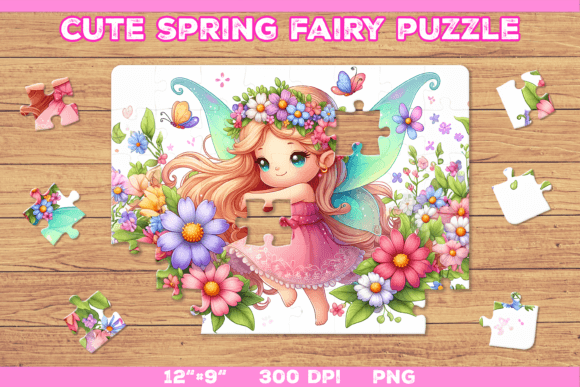 Download Cute Fairy Puzzle Template - Template Collection