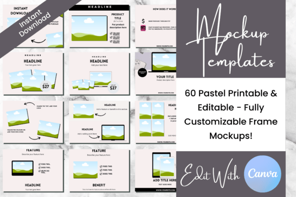 Download 60 Light Pink Digital Mockup Templates - Template Collection