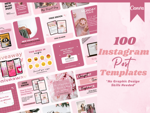 Download 100 Pink Instagram Post Templates - Template Collection