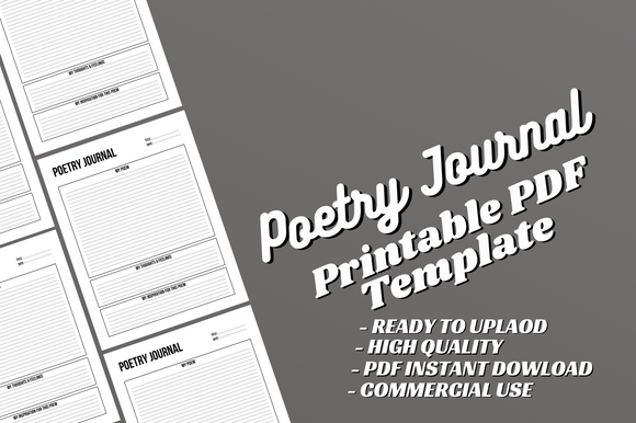 Download Poetry Journal - Canva Template - Template Collection